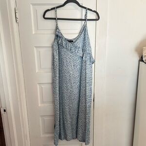 Leopard Ruffle Midi Dress